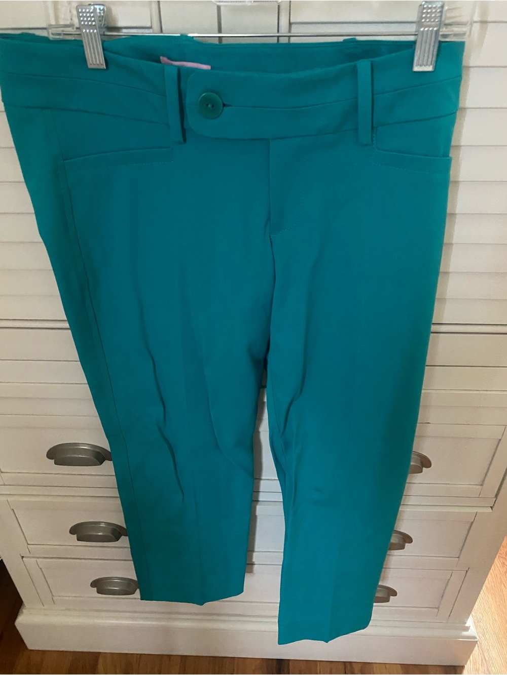 Lilly Pulitzer Teal Cropped Dress Pants